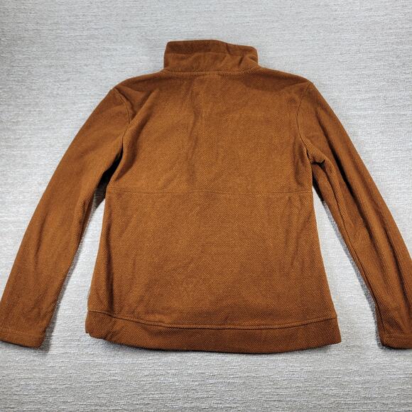 Avalanche Fleece Womens Small Rust Brown Quarter Zip Textured Pullover Top - Picture 13 of 15